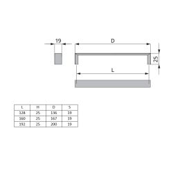 madlo Example, matný chrom