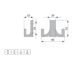 věšák Goodstyle, matný chrom