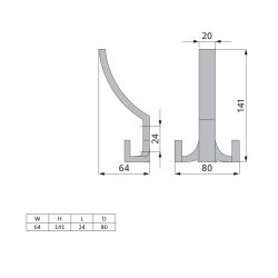 věšák Goodstyle XL, bílá matná