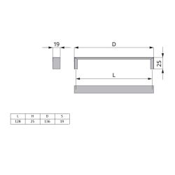 madlo Entente, broušený nikl