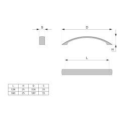 madlo Arcobaleno, broušený nikl