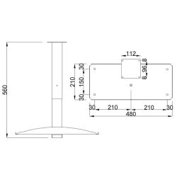 Závěsný držák na PC skříň ST103R, výškovo nastavitelný