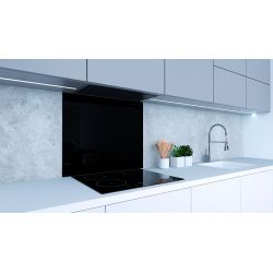 Skleněná zástena za varnou desku, černá