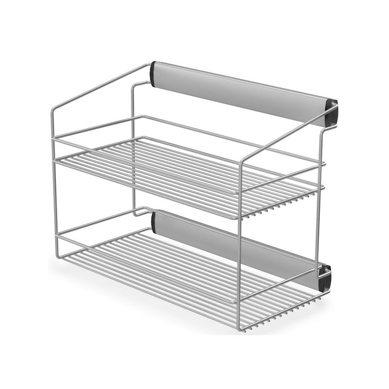 Výsuvný šatníkový dvoupolicový koš, 3315-P24, šedý