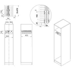 Výsuvný věšák na kalhoty, WB-670, antracit