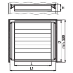 Výsuvný plastový koš na prádlo 3320-P22, antracit