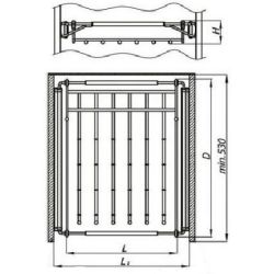 Výsuvný věšák na kalhoty 3313-P22, antracit