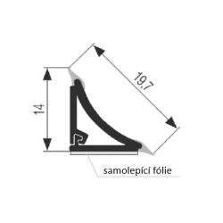 Tesnící profil L15/C, nerez