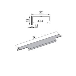 profilová úchytka Nada, černá matná