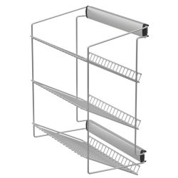 Výsuvný třípolicový botník, 3317-P24, šedý