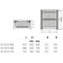 Výsuvný botník, 2 poličkový 3319-P22, stříbrný