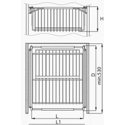 Výsuvný botník, 2 poličkový 3319-P22, stříbrný