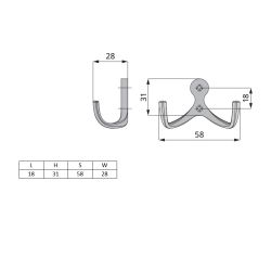 věšák Fine, broušený nikl