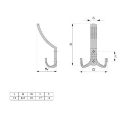 věšák Bubbles XL, broušený nikl