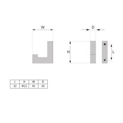 věšák Zia, matný chrom