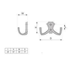 věšák Goodlook, matný chrom