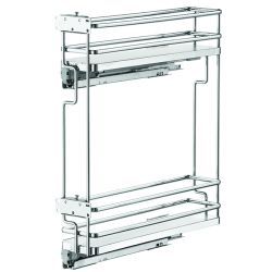 Boční dvojkoš Galaxy, levá montáž, bílá/chrom