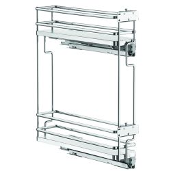 Boční dvojkoš Galaxy, pravá montáž, bílá/chrom