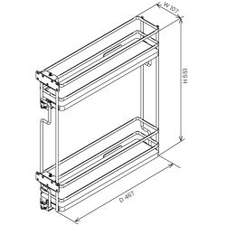 Boční dvojkoš, pravá montáž, antracit
