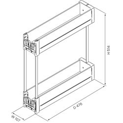 Boční dvojkoš Essence, sklenené bočnice