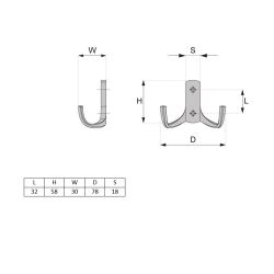 věšák Feelgood, matný chrom