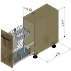 Cooking agent, s držákmi čela