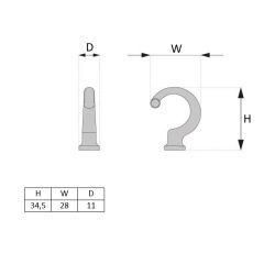 věšák Hema, broušený nikl