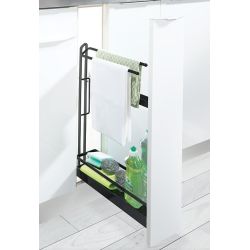 Výsuvný koš 90° s věšákem na utěrky, Arena Style, antracit