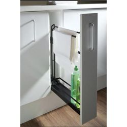 Výsuvný koš 90° s věšákem na utěrky, Arena Style, antracit