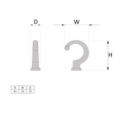 věšák Hema XL, starozlatá