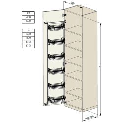 Samostatný koš Tandem Side, Arena Style, antracit