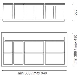 Sistema 9XL 1000A, 2x26+2x11 L