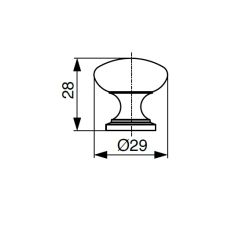 knopek Polina XK03, černá matná