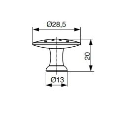 knopek Lezo RX XK10, matný nikl