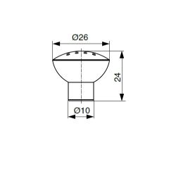 knopek Marusa RX XK07, lesklý chrom