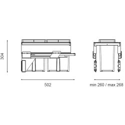 Sorter Linea 580 Plus, 2x8 L