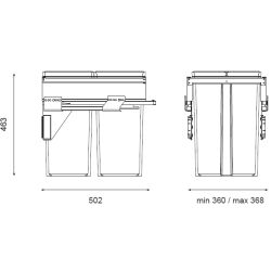 Sorter Linea 580 Plus, 2x29 L