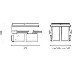 Sorter Linea 580 Plus, 2x17 L