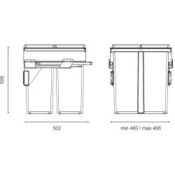 Sorter Linea 580 Plus, 2x40 L
