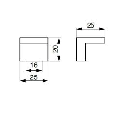 knopek Gala XK14, broušený nikl