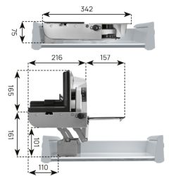 Multikráječ AES 62 SL levý, stříbrný