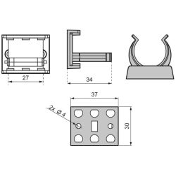 Klips k plastové nožičce