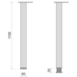 Stolní noha 60x60/1100