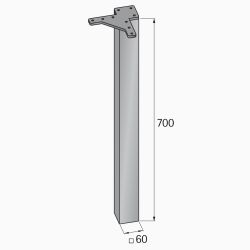 Stolní noha Afio, nerez
