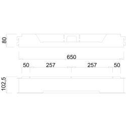 Kabelový kanál ST951, stříbrný