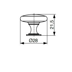knopek Lene XR30, průměr 28 mm, staromosaz
