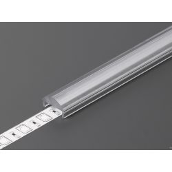 Krycí lišta, naklapávací, průsvitná, polkulatá