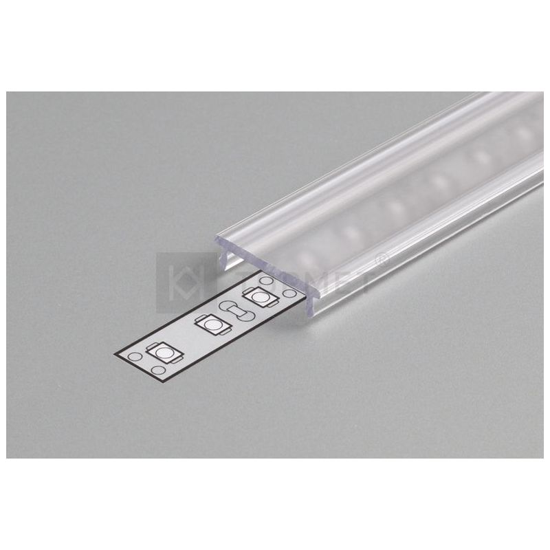 Krycí lišta, naklapávací, průsvitná