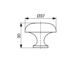 knopek Lenima XR31, průměr 37 mm, staromosaz