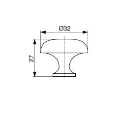 knopek Lenima XR31, průměr 32 mm, staromosaz